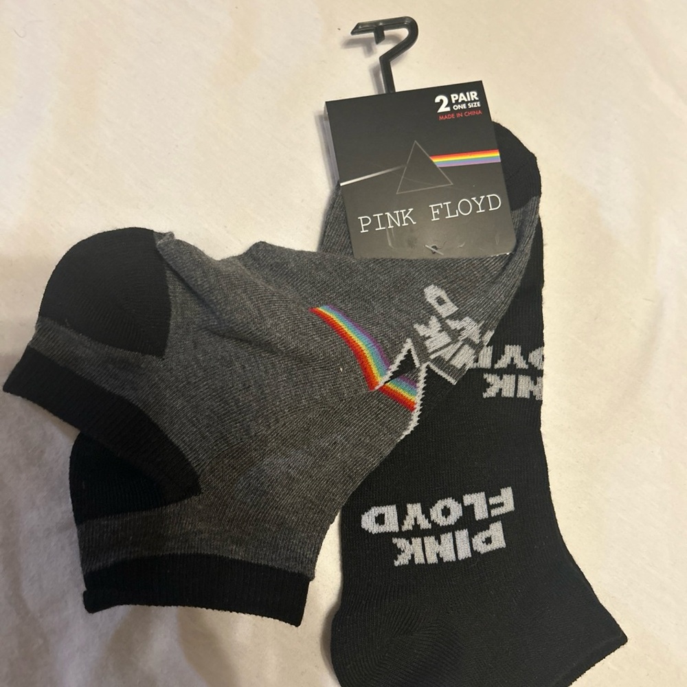 Pink Floyd Black and Gray Casual Socks